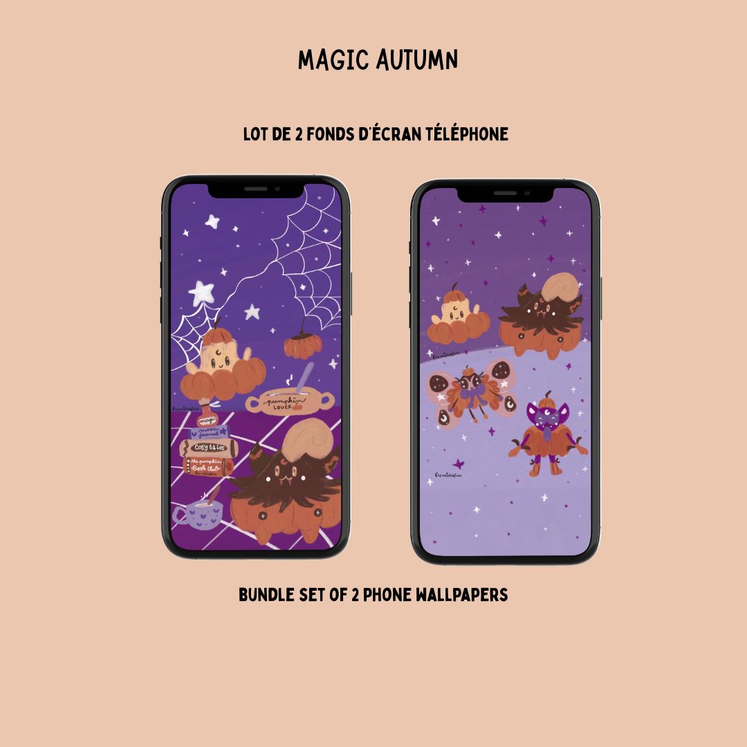 Magic Autumn - 2 fonds d'écran téléphone