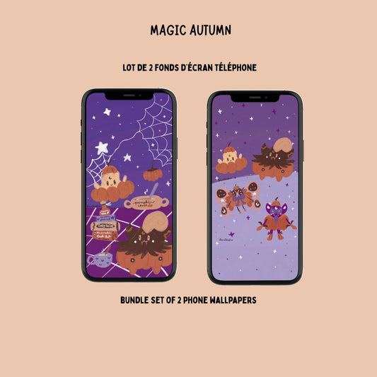 Magic Autumn - 2 fonds d'écran téléphone